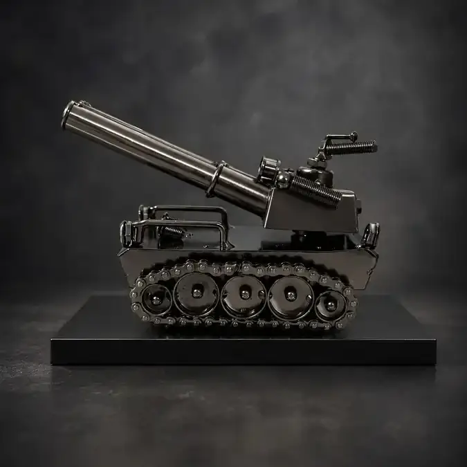 TRACKED CANNON SCULPTURE